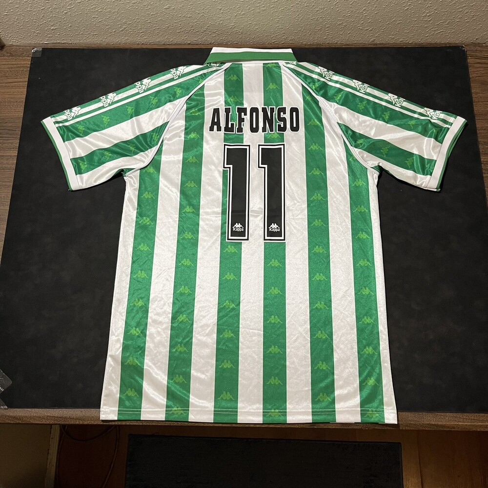 Real Betis Alfonso Perez Jersey Vintage Kappa Alfonso Kit 1990s Soccer Football